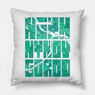 Nizhny Novgorod, Russia City Map Typography - Watercolor Pillow