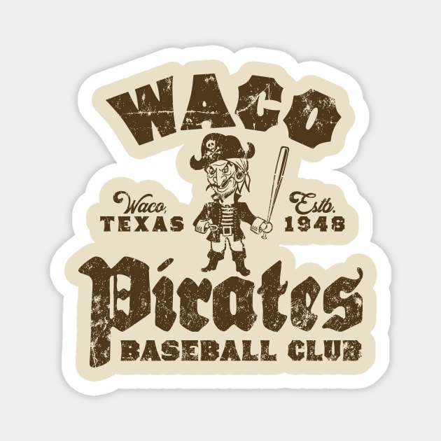 Waco Pirates Baseball Magnet by MindsparkCreative