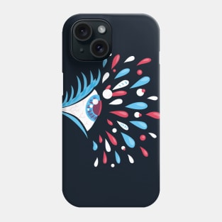 Color Splash Psychedelic eye Phone Case