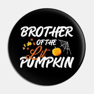 Brother Lit Pumpkin Halloween Costume Pin