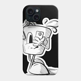 Muggsi and the selfie | BW Edition Phone Case