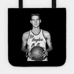 Jerry West Mr Clutch Basketball Legend Signature Vintage Retro 80s 90s Bootleg Rap Style Tote