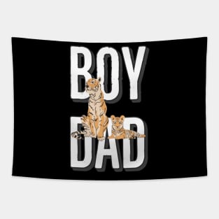 Boy dad tiger print Tapestry