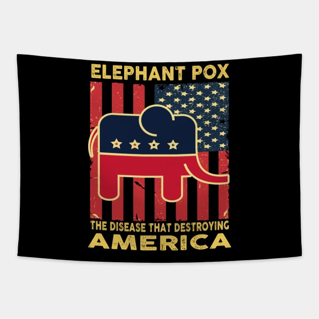 Elephant Pox The Disease That Destroying America Tapestry by raeex