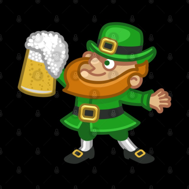 Funny Saint Patricks Day Leprechaun Beer by BansheeApps