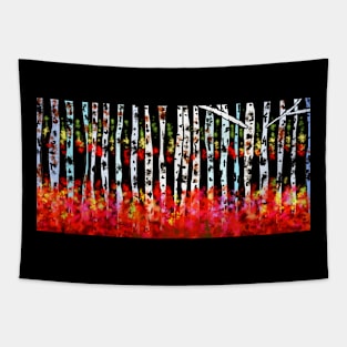 Colors of Birches Tapestry