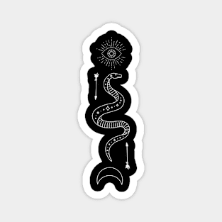 Occult Snake Symbol Gothic Wicca Magnet