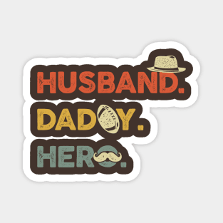 Husband Daddy Protector Hero Gift For Dad Fathers Day Bday Magnet