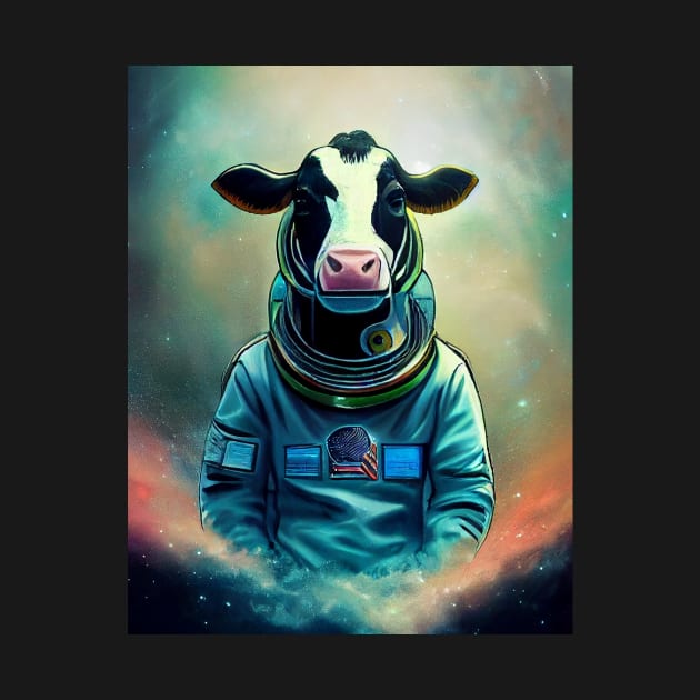 Retro Cow In Spacesuit by CreativeDesignsx