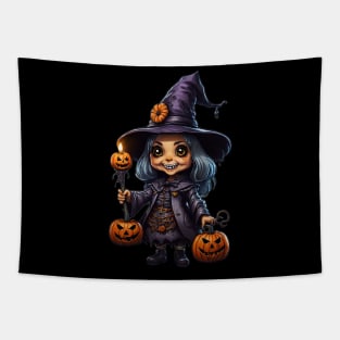 Crochet Spooky Scary Witchy Garden Halloween Gnome Pumpkin Decoration Tapestry