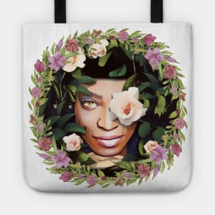 Floral Black Queen Tote