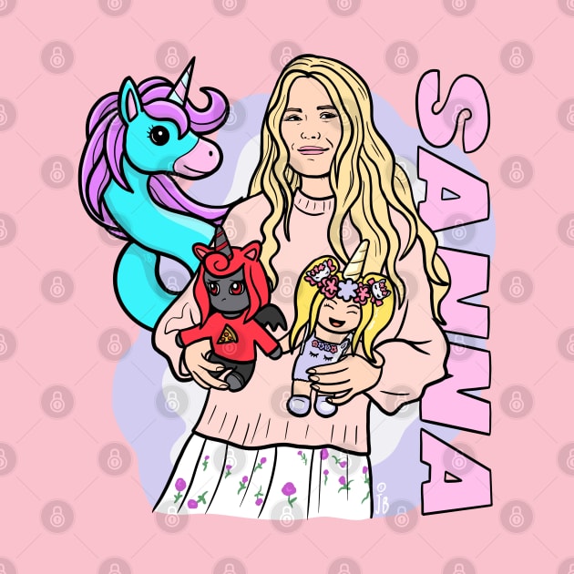 Sanna with Plushies by Sketchy