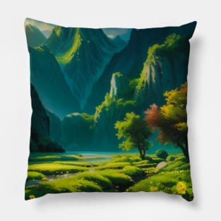 Floral Valley on the River Mirar Sword Coast DND Pillow