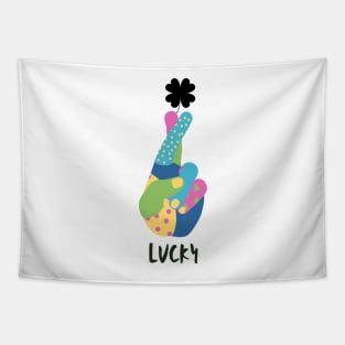 lucky shamrock heart st patrick's day parade clover holiday Tapestry