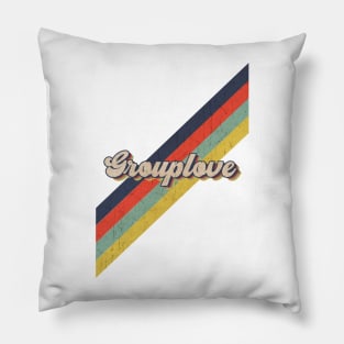 retro vintage color Grouplove Pillow