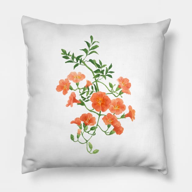 August 6th birthday flower Pillow by birthflower