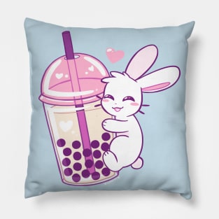 Boba Tea Bunny Pillow