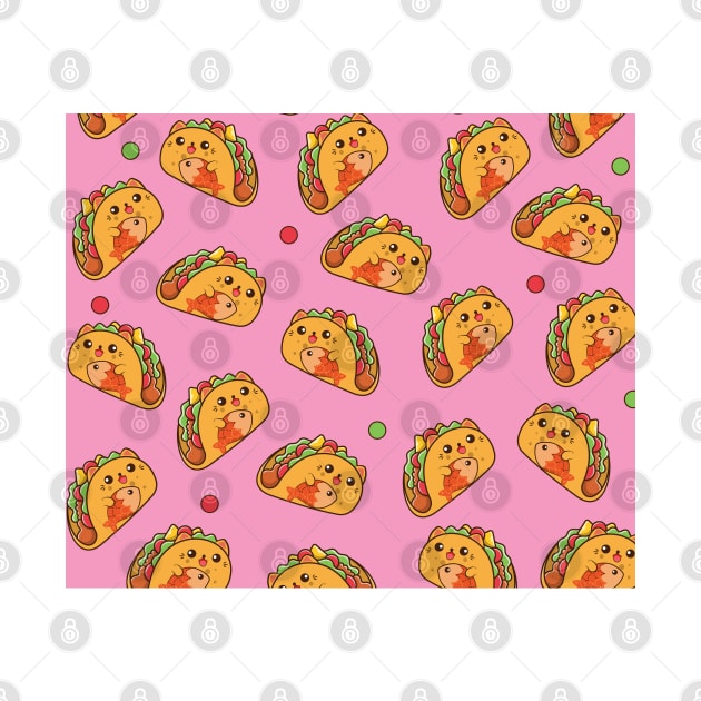 Tacocat pattern pink by Live Together