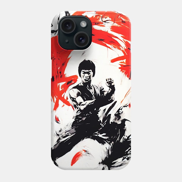 Martial Art Kung Fu Wild Nature Free Spirit Art Brush Painting Phone Case by Cubebox