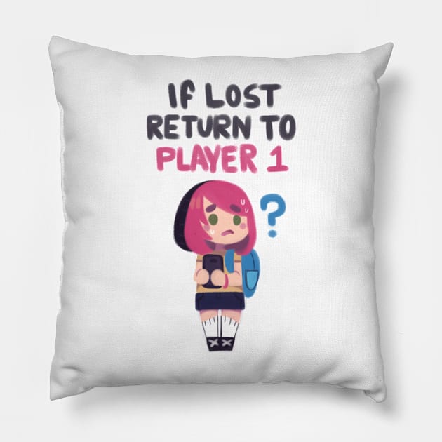 Player 2! GO? Pillow by BreadBear