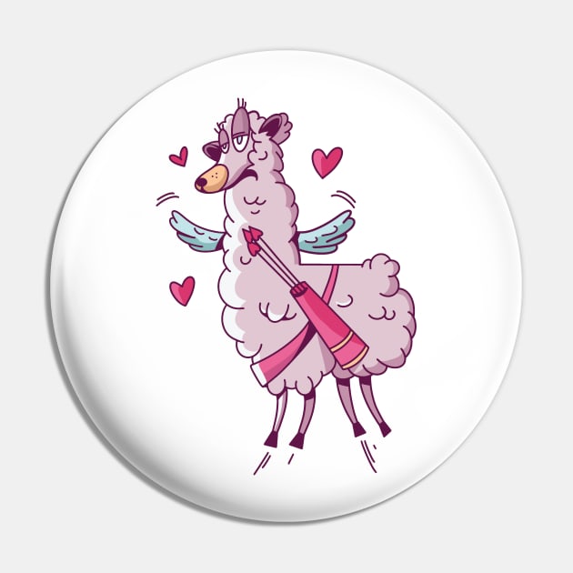 Valentines LLama Costume Cute Valentine's Day Themed Kids Pin by barranshirts