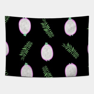 Pitaya and leaves of palm. Tapestry