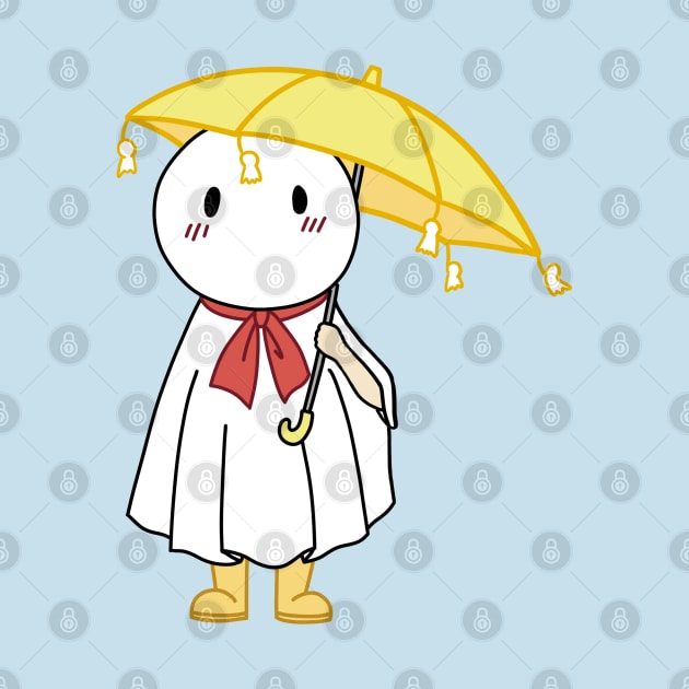 Weathering with you nagi with yellow umbrella by ballooonfish