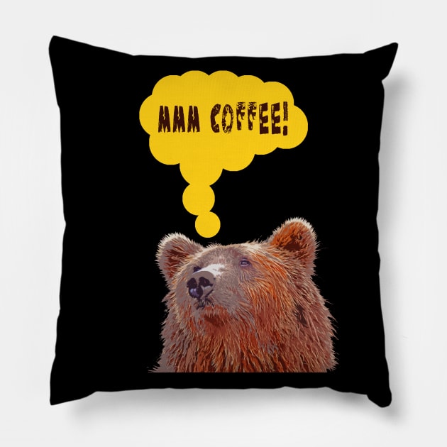 mmm Coffee Pillow by BearCaveDesigns