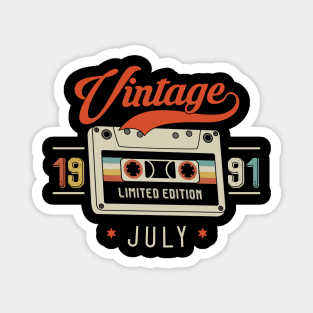 July 1991 - Limited Edition - Vintage Style Magnet