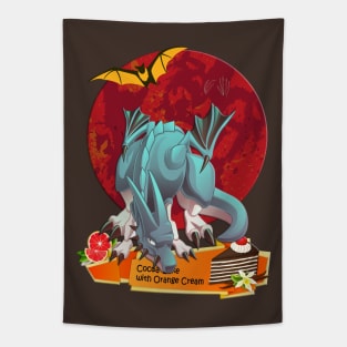 The Azure Dragon under the Red Moon Tapestry