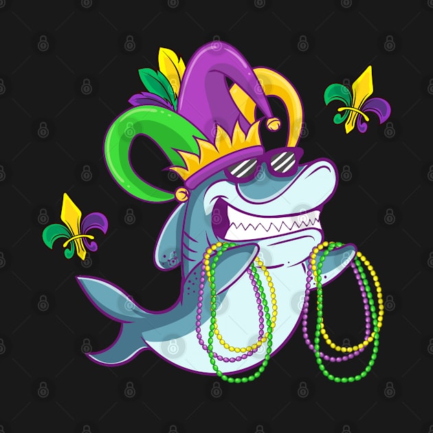 Shark Mardi Gras New Orleans Kids Gifts by savariya