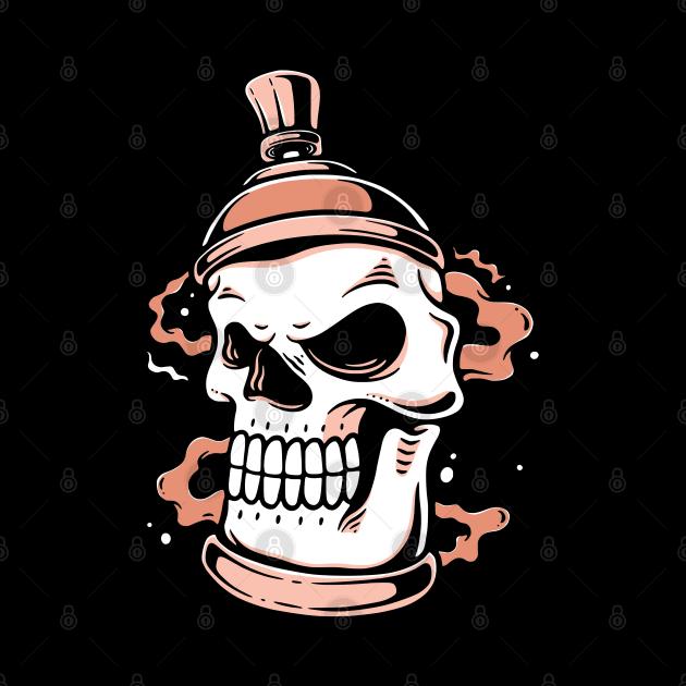 Angry Spray Skull by Pongatworks Store