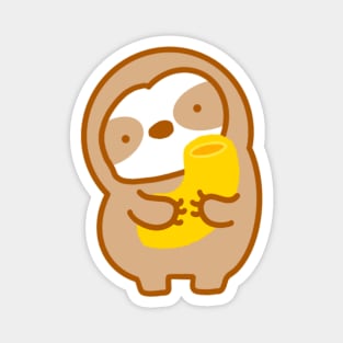 Cute Macaroni and Cheese Sloth Magnet