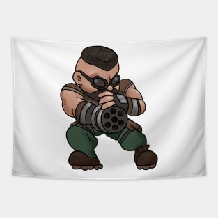 Barret Wallace Chibi Final Fantasy 7 Tapestry