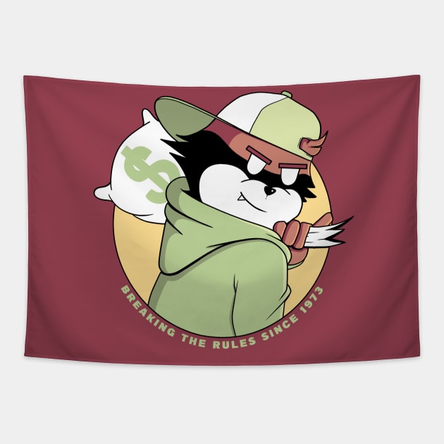 Raccoon - Money Tapestry by NathanRiccelle