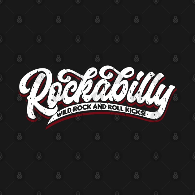 Rockabilly Wild Rock N Roll - Typo - neg by ShirzAndMore