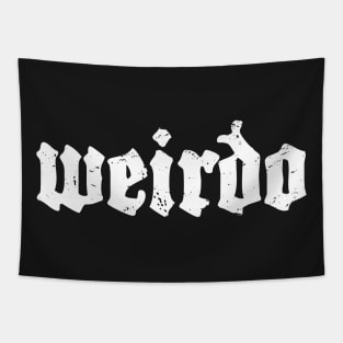 Weirdo | Distressed Funny Emo Design Tapestry
