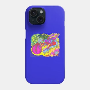 Neon Dragon With 4 Elements Variant 25 Phone Case