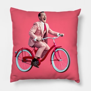 Pee Wee Herman art, pink background Pillow