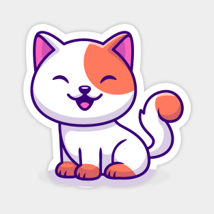 Cute Cat Sitting (2) Magnet