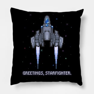 Greetings, Starfighter Pillow