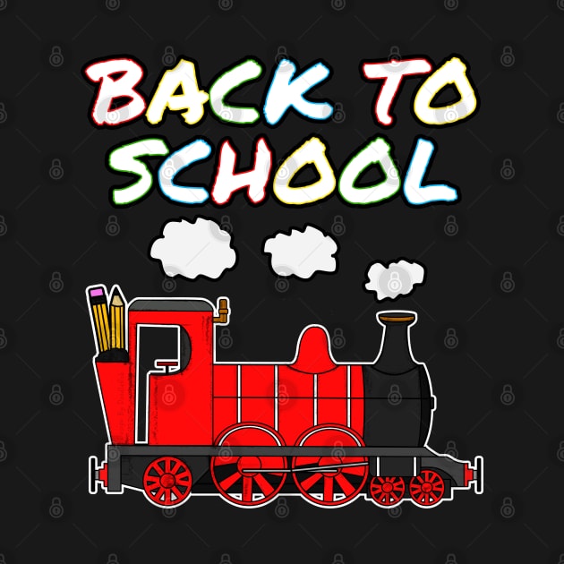Back To School Steam Train (Red) by doodlerob