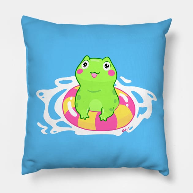 Pool frog Pillow by CKline