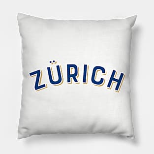 Zürich Switzerland Vintage Arched Type Pillow