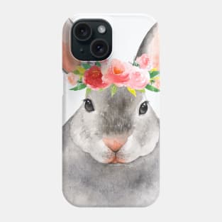 Adorable Floral Bunny Rabbit face Gift Best bunny clothes Phone Case