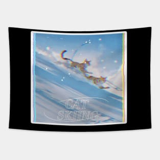 Cat Skiing Tapestry