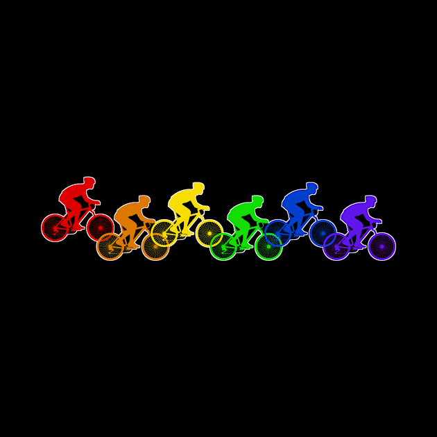 Bicycling - Rainbow Pride dark by Prideopenspaces