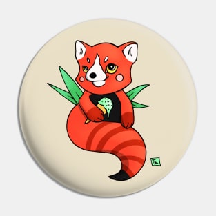 Red Panda With Ice-Cream Pin