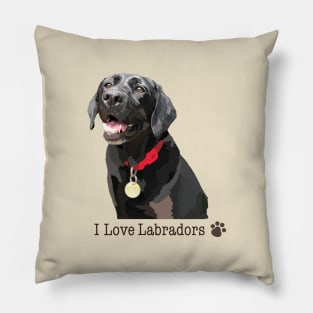 I Love Labradors Pillow