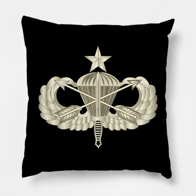 Senior Airborne w Crossed Arrrows Dagger Pillow by twix123844